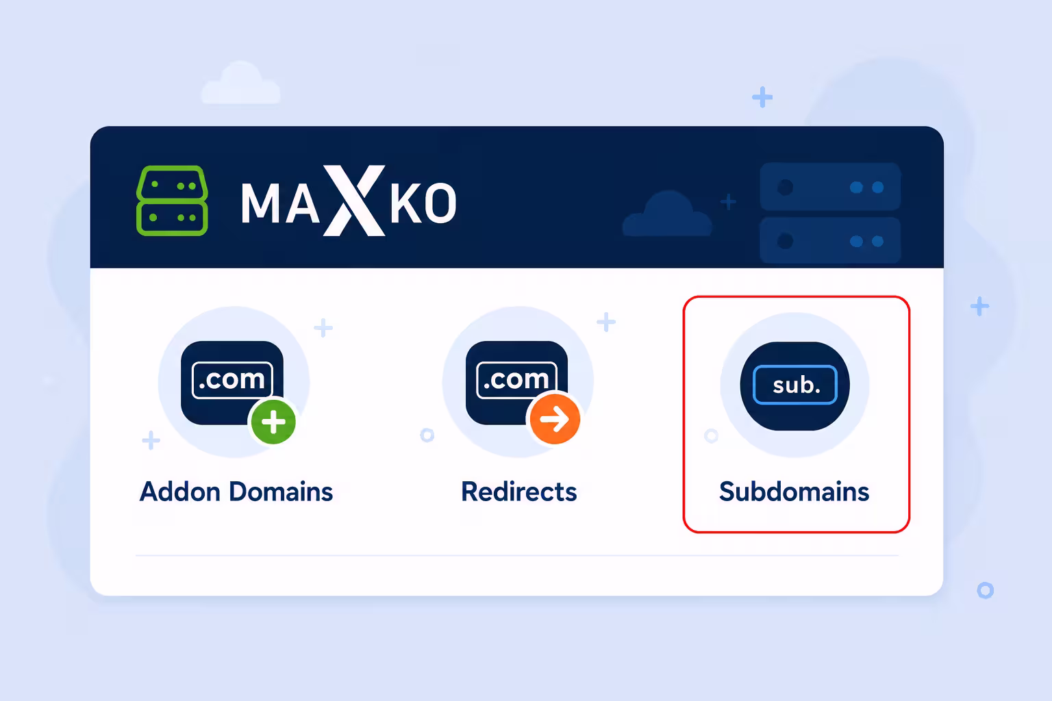 ADD SUBDOMAIN