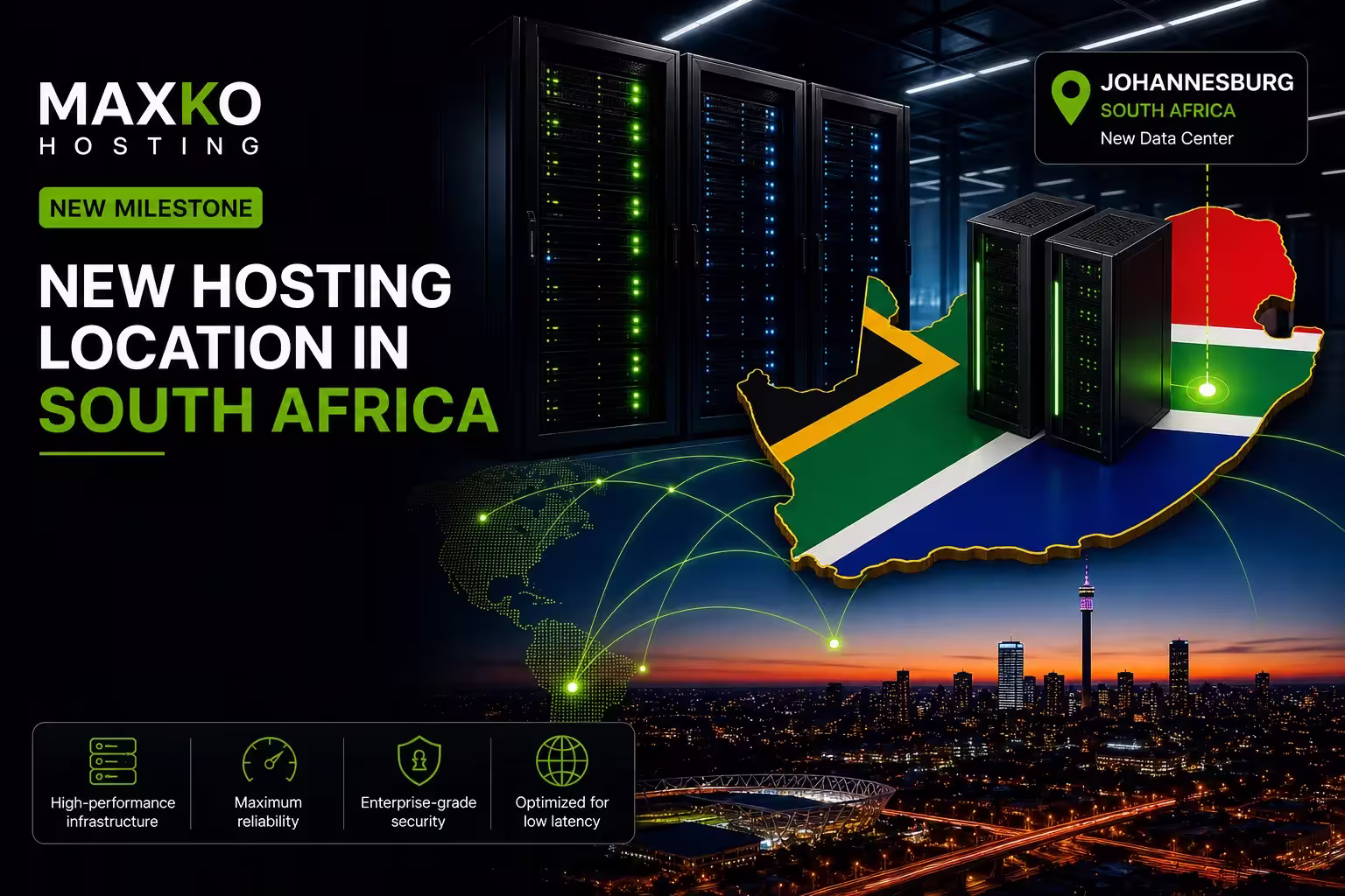 NEW HOSTING LOCATION IN SOUTH AFRICA