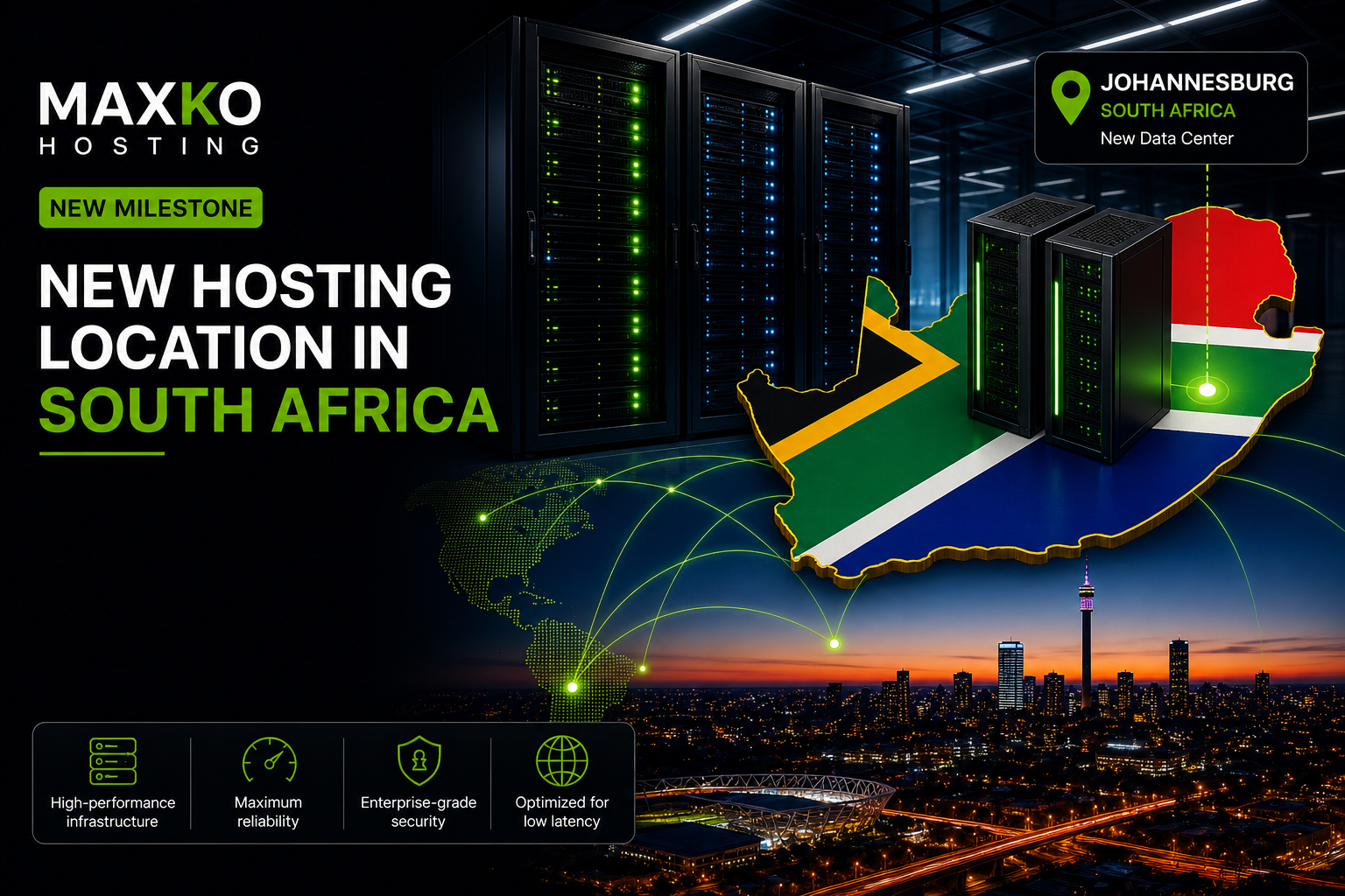NEW HOSTING LOCATION IN SOUTH AFRICA